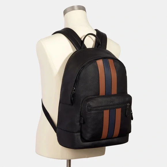 Coach West Backpack With Varsity Stripe